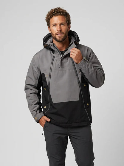 Men's Jackets Waterproof Anorak Jacket Multi-Zip Design Hooded Color-Blocked Outdoor & Streetwear Style For Fall Winter