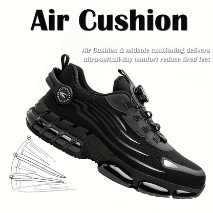 Men's Work Safety Shoes, Steel Toe, Rotating Buckle