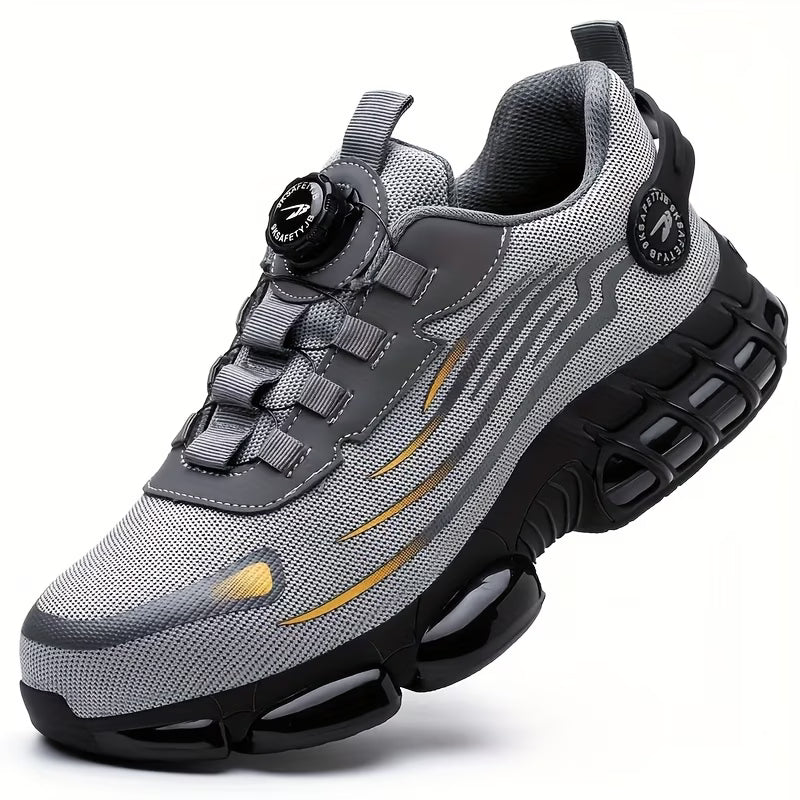 Men's Work Safety Shoes, Steel Toe, Rotating Buckle