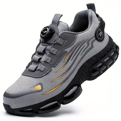 Men's Work Safety Shoes, Steel Toe, Rotating Buckle