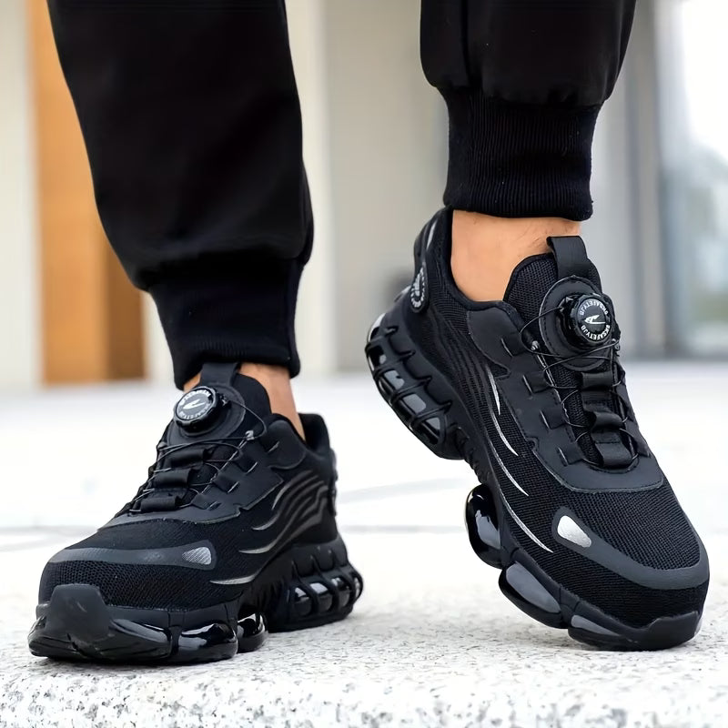 Men's Work Safety Shoes, Steel Toe, Rotating Buckle