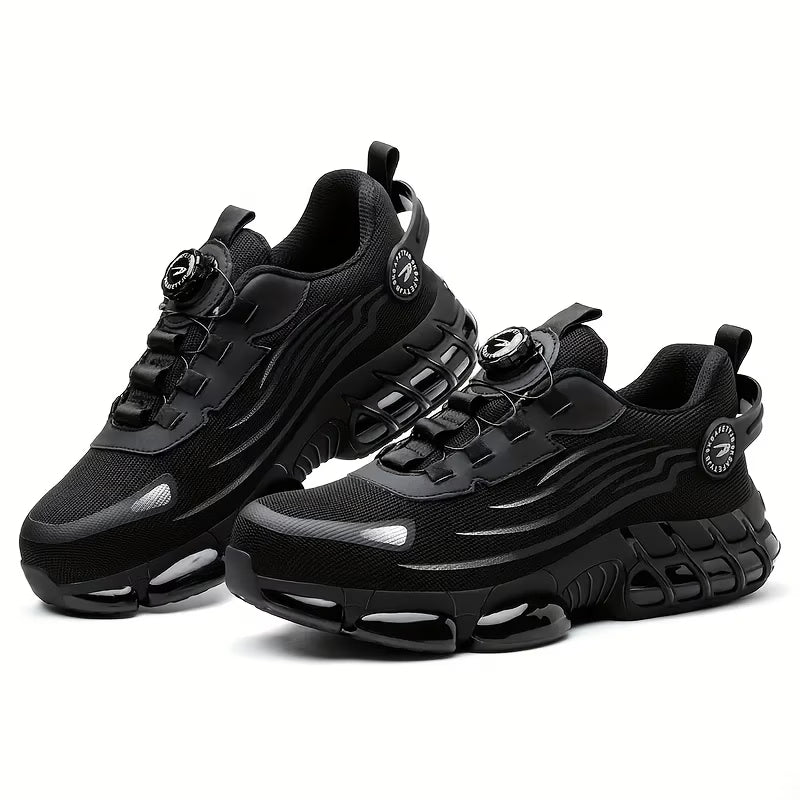 Men's Work Safety Shoes, Steel Toe, Rotating Buckle