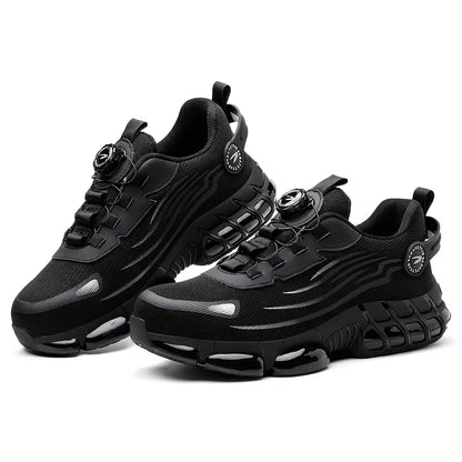 Men's Work Safety Shoes, Steel Toe, Rotating Buckle