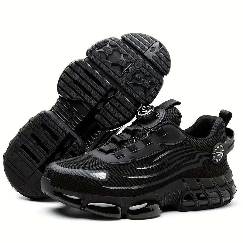 Men's Work Safety Shoes, Steel Toe, Rotating Buckle